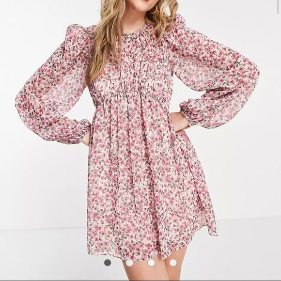 Ever New ditsy pink floral mini dress. Worn once perfect condition! NWOT - Picture 2 of 3